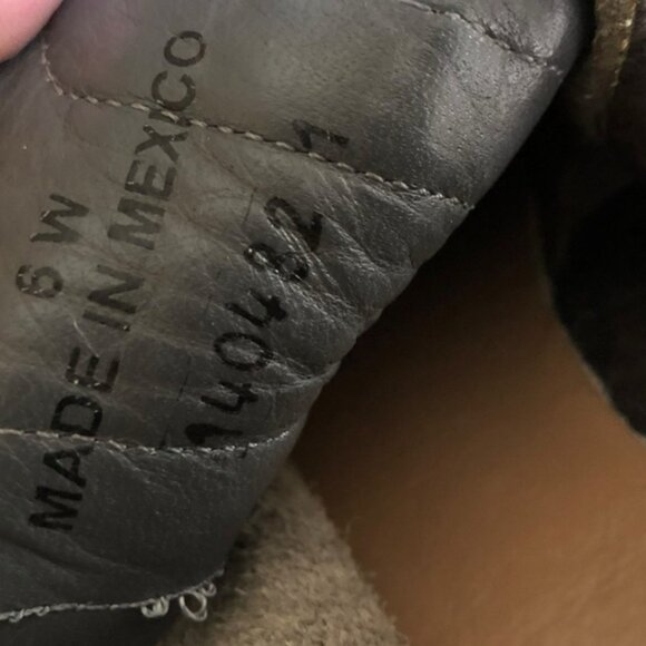 Fluevog Babette Ankle Boot Faux Laces 6W Gray Red - Picture 14 of 14